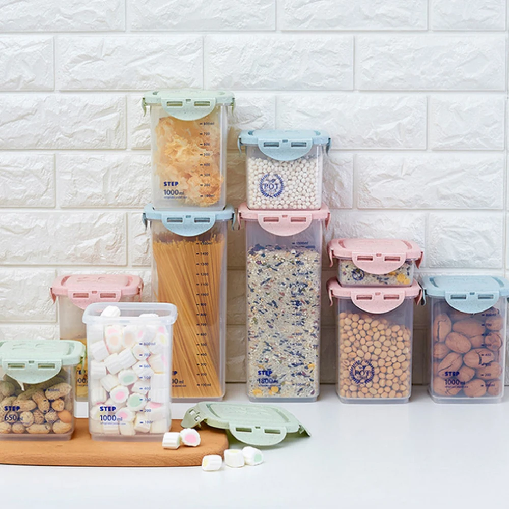 Коробка для хранения пищевых зерновых кухонные аксессуары Градуированный