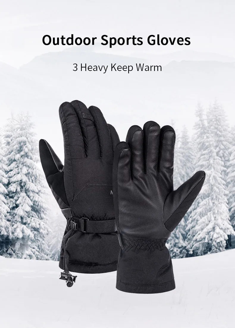 Naturehike наружные перчатки двойные водонепроницаемые теплые 75% пуха-15 ℃~ 0 ℃ перчатки для катания на лыжах утолщенные велосипедные Нескользящие перчатки