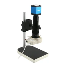 720P лабораторный цифровой промышленный видео микроскоп камера HDMI VGA 180X 300X C крепление камеры для телефона процессор печатная плата SMD Пайка Ремонт