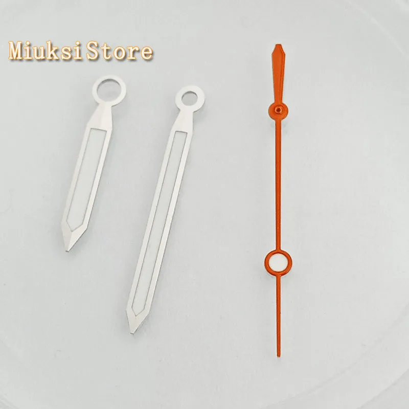 Серебристые оранжевые стрелки для часов Miyota 8205 8215 821A Mingzhu DG2813 3804