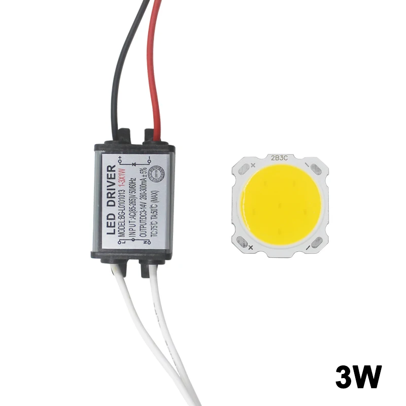 3-12 Вт светодиодный COB лампа из Бисера Холодный/теплый белый водонепроницаемый привод AC85-265V привод питание освещение адаптер 280-300mA для потолочного светильника - Испускаемый цвет: 3W