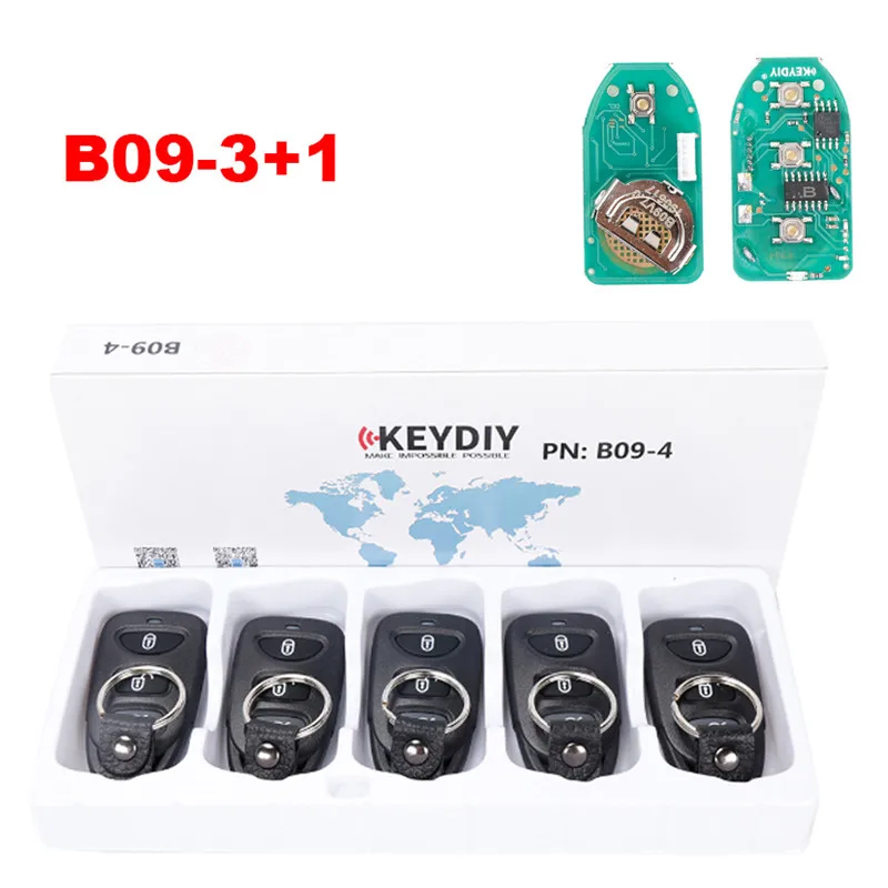 VDIAGTOOL B09-3+ 1 Мини KD Автомобильный ключ дистанционного ключа B09-4 пульт дистанционного управления для KD-X2 KD900 5шт/партия