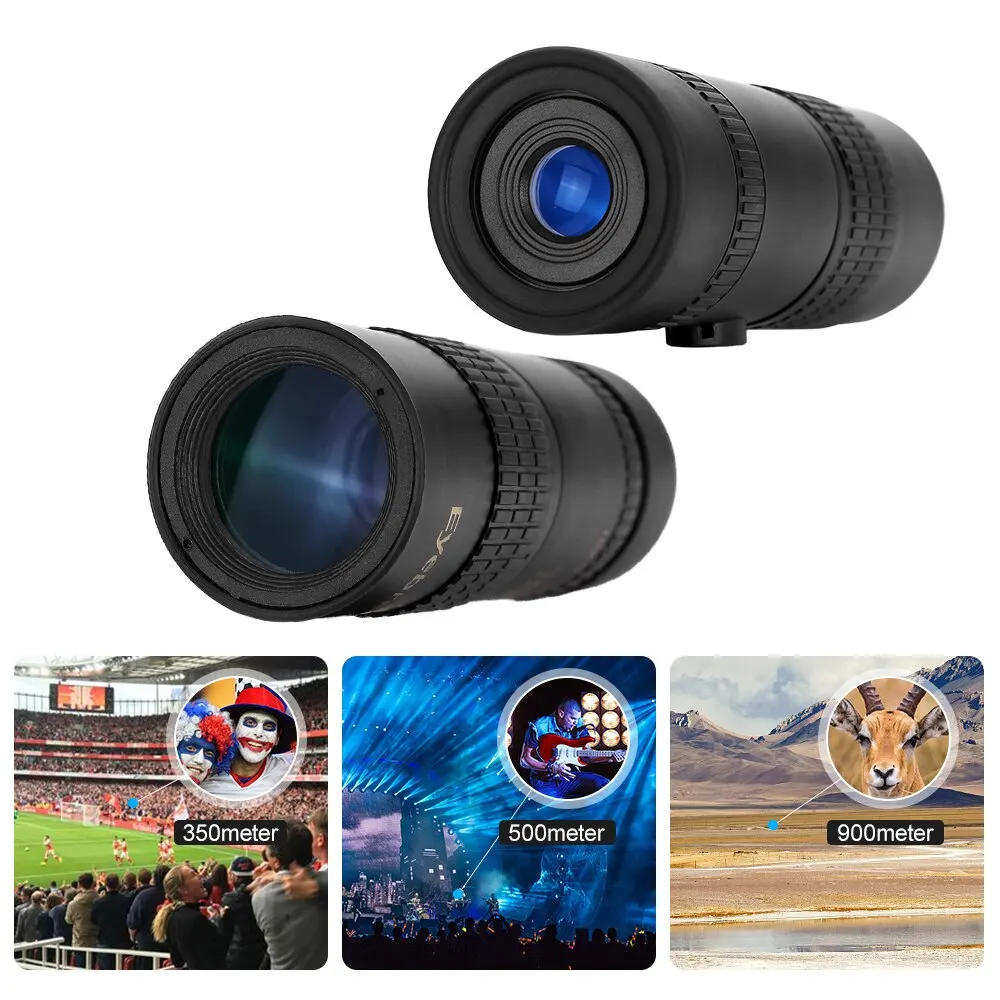 10-30x30 Zoomable Monocular Telescope Compact Hunting Telescope Spotting Scope for Bird Watching Camping Concert
