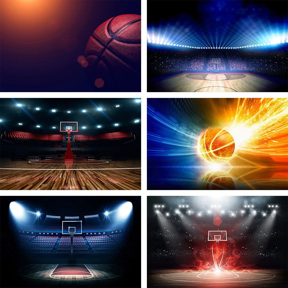 

Avezano Photography Background Basketball Stadium Glittle Light Audience Baby Birthday Banner Backdrop Photo Studio Photophopne