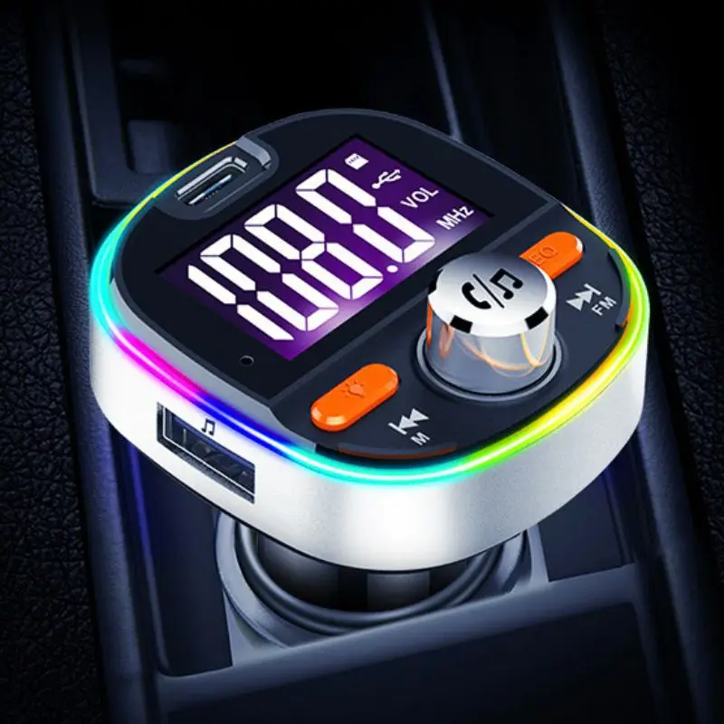 Автомобильный комплект Bluetooth 5,0 fm-передатчик модулятор QC3.0 Быстрая зарядка USB зарядное устройство MP3 плеер громкой связи