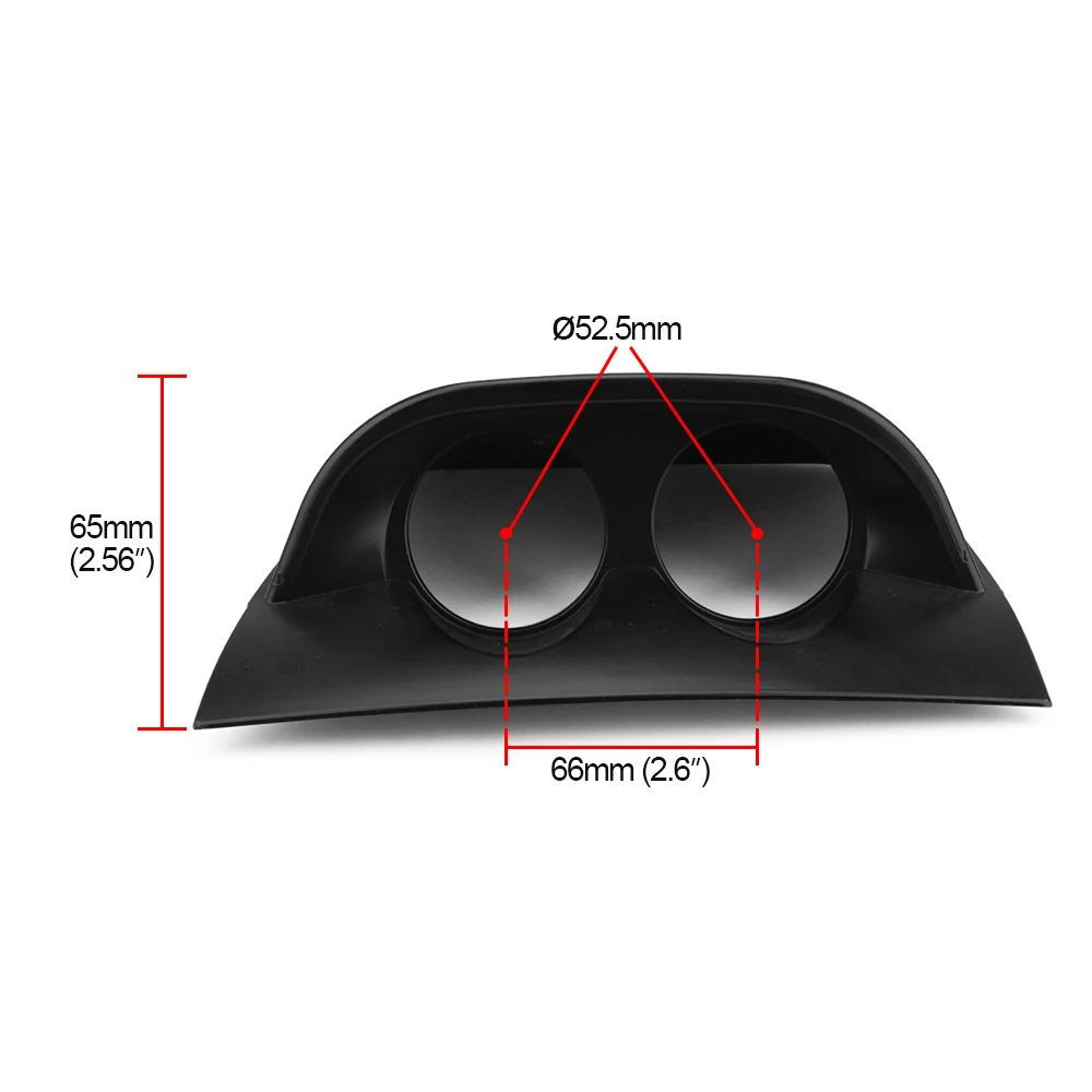 2 inch 52mm dash board dual Triple gauge pod black carbon Fiber color Gauge Pod Mount Holder Car Meters Holder