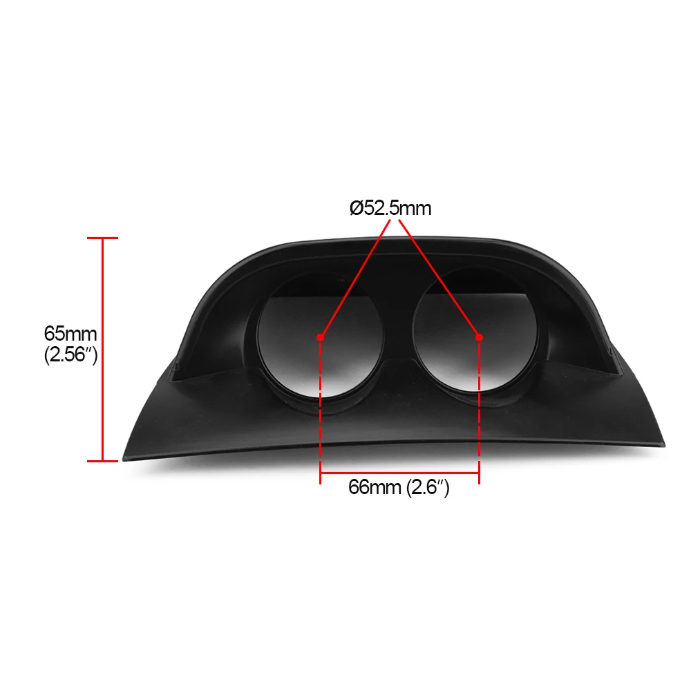 2 дюйма 52 мм приборная доска двойной тройной Gauge Pod Черный углеродного волокна цвет Калибр Pod держатель
