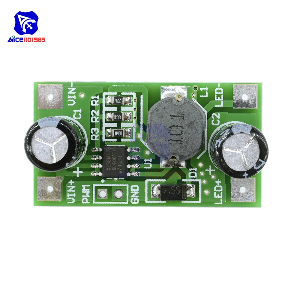 10 Piezas De 350 Ma 1w Led Driver Pwm Luz Dimmer Dc-dc 5-35v Step Down módulo M
