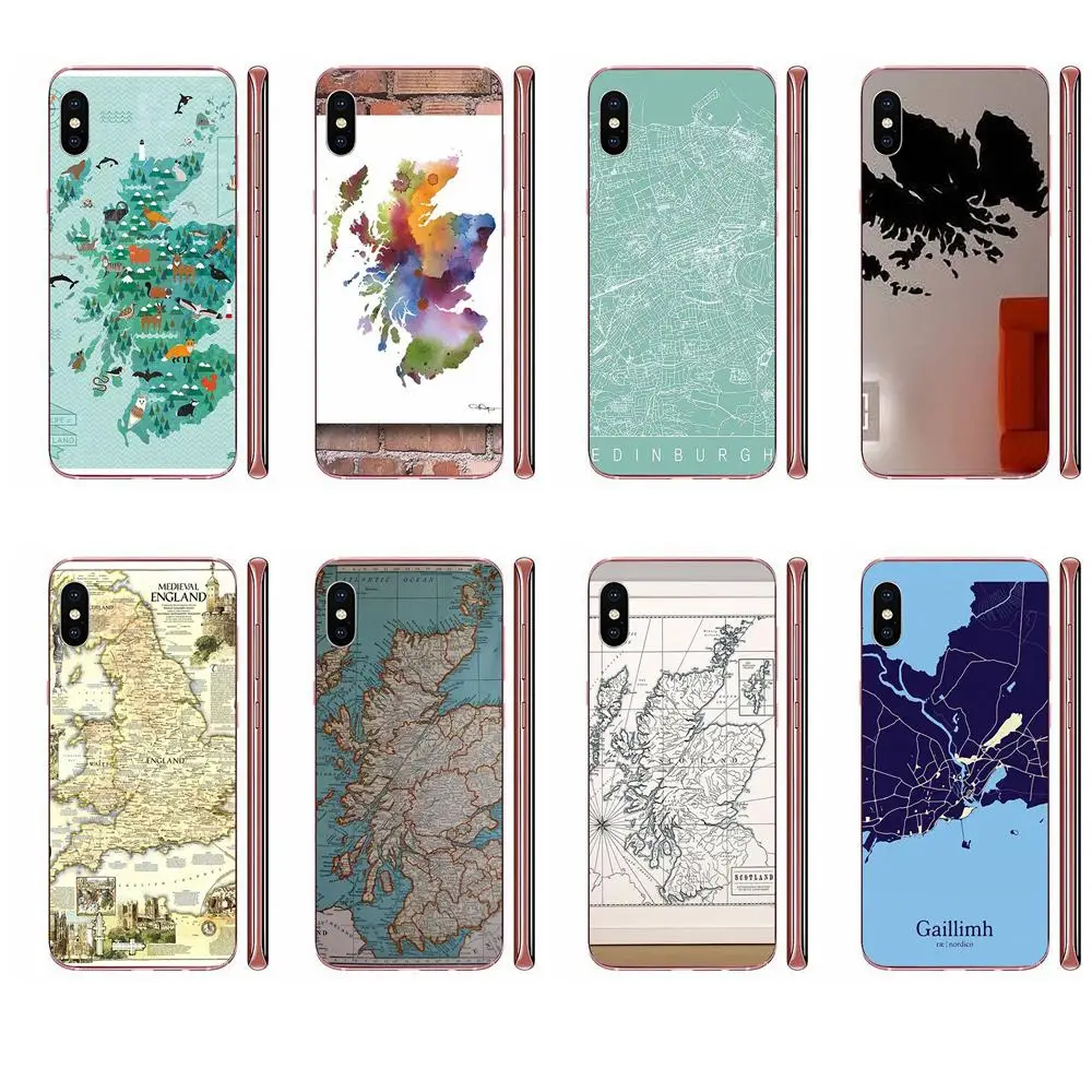 Старая карта Шотландии Wall Art для Xiaomi Redmi 3 3S 4 4A 4X 5 6 6A 7 K20 Note 2 5A Plus Pro Lovely|Бамперы| |