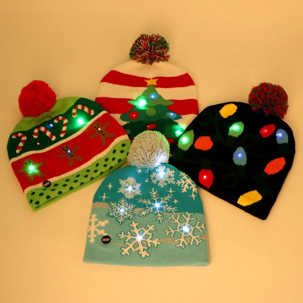 OurWarm LED Christmas Hats Beanie Kid 
