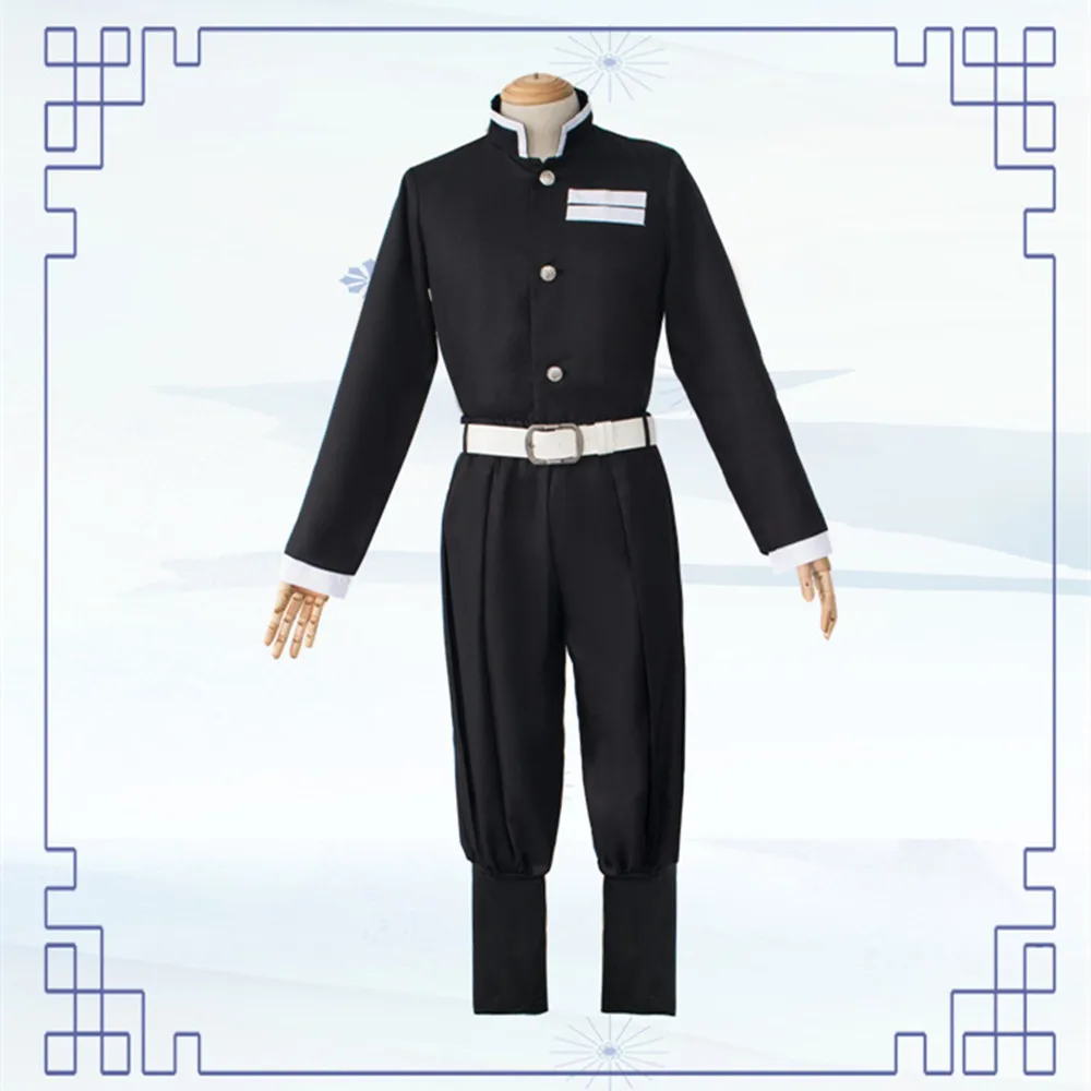 Adult Kids Anime Demon Slayer Cosplay Costume Agatsuma Zenitsu Kimetsu no Yaiba Men Kimono Yellow Uniform