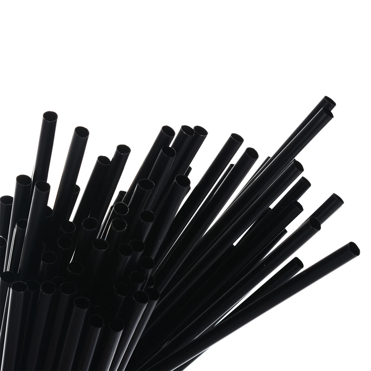 130mm 100pcs Black Mini Plastic Drinking Straws Party Festival Bar Cocktail Straws Celebration Party Drinking Supplies Plastic