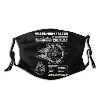 

Star Wars Millennium Falcon Reusable Face Mask Anti Bacterial Dustproof Protection Cover Respirator Muffle Mask with Filters