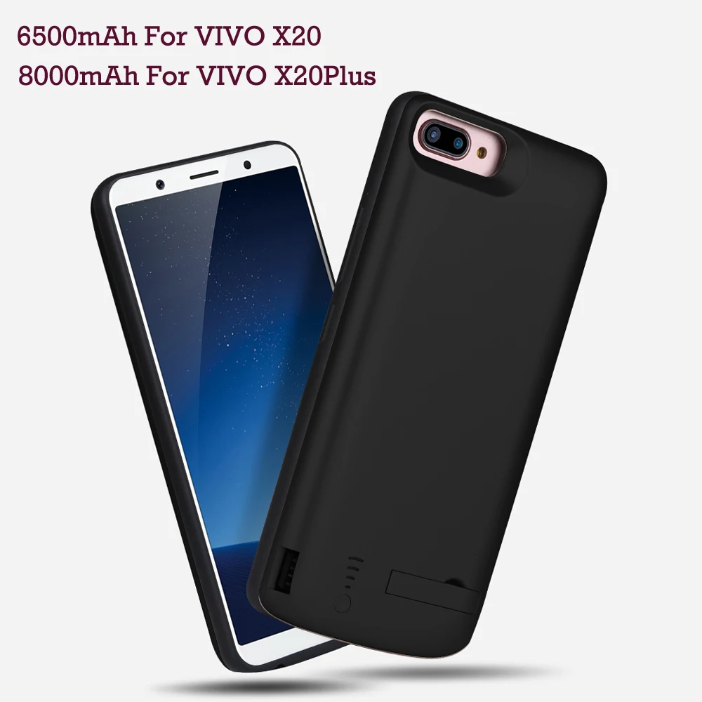 8000/6500 батарея mAh USB зарядное устройство Крышка для Vivo X20 внешний блок питания телефон крышка для Vivo X20 Plus Чехол Подставка Крышка