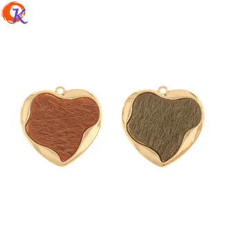 

Cordial Design 50Pcs 28*28MM Jewelry Accessories/DIY Pendant/Heart Shape/Leather Effect/Hand Made/Earring Findings/Charms