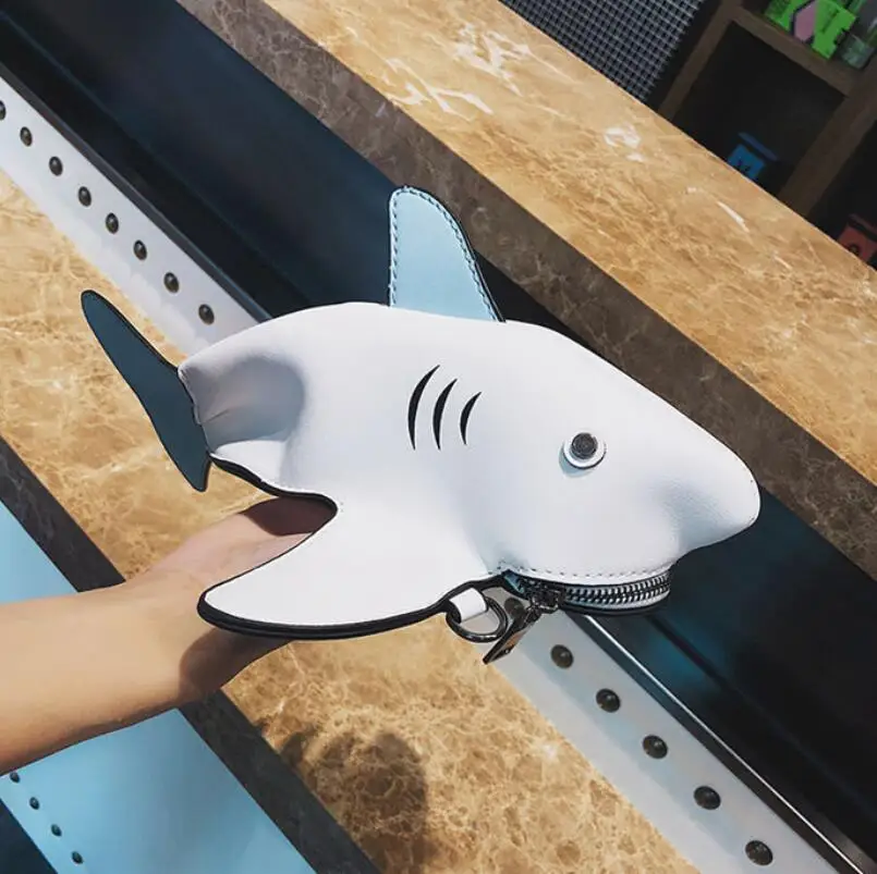 Модная женская сумка через плечо из искусственной кожи в виде акулы с