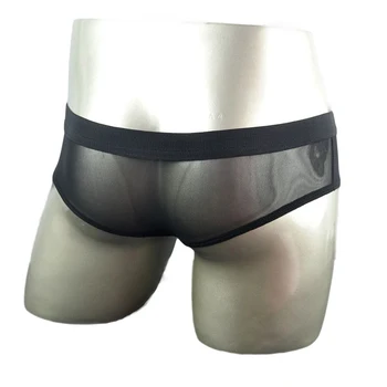 

Mens Underwear Shorts Underpants Low Waist Sexy Breathable Tulle Pants Lingerie