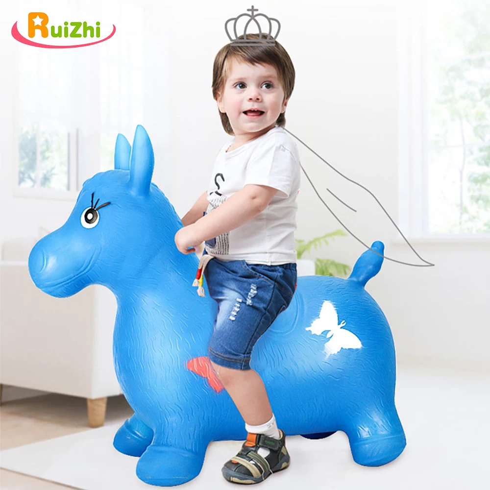 Детская утолщенная Прыгающая лошадь Ruizhi прыгающий олень для детей дома верховой
