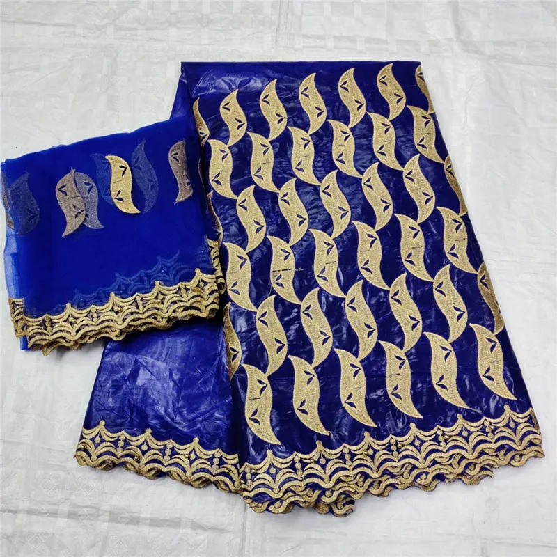 

2019 New arrival african bazin riche fabric with beads cord lace fabric guinea brocade fabric for wedding 1L121408