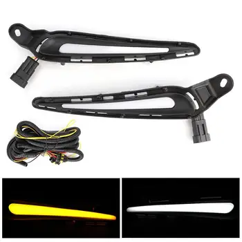 

1 Pair of 12V Dual Color Car Auto LED Daytime Running Lights Kit DRL Fits for Toyota VITZ 2018-2019 Car Styling