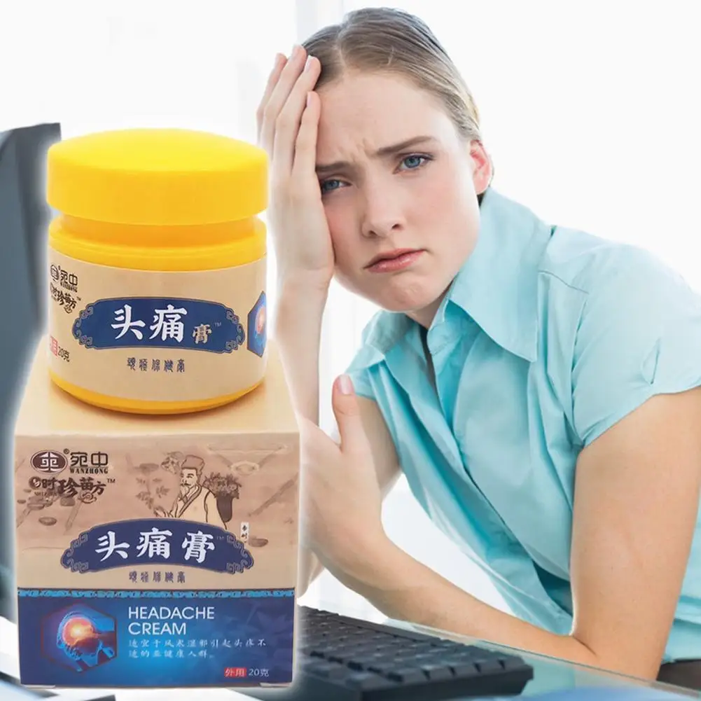 20g Headache Neuralgia Muscle Acid Pain Relief Treatment Migraine Dizziness Ointment Anti-stress | Красота и здоровье