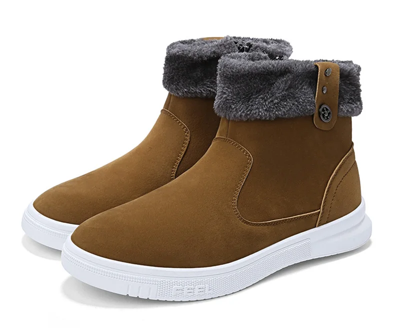 30 Snow Boots Men Winter Shoes Warm Plush for Cold Winter Men Ankle Boots Fashion Non-slip Male Footwear Snow Shoes KA2000