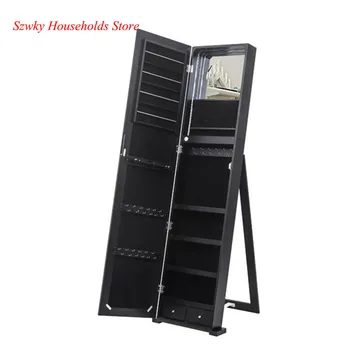 

Jewelry Storage Cabinet Upright Jewelry Cabinet With Long Mirror Black