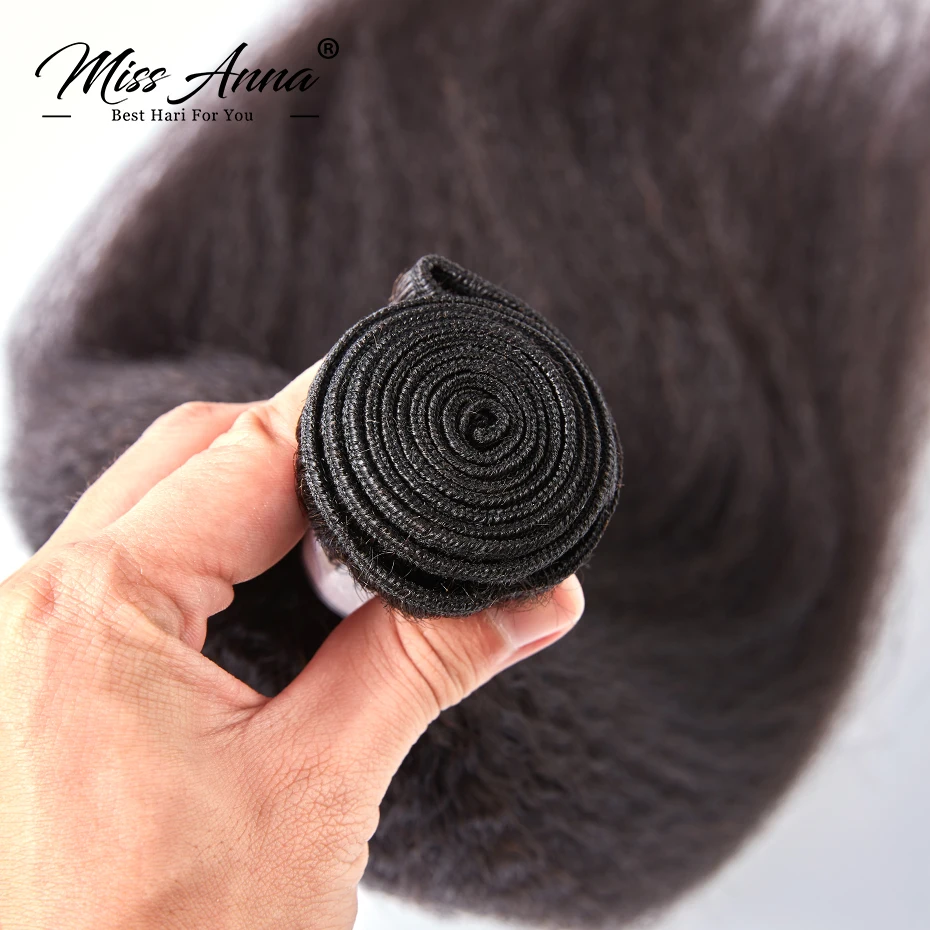 [MissAnna] OneCut волосы P бразильские волосы remy кудрявые прямые 8-30 дюймов натуральный цвет 3 шт. натуральные кудрявые пучки волос