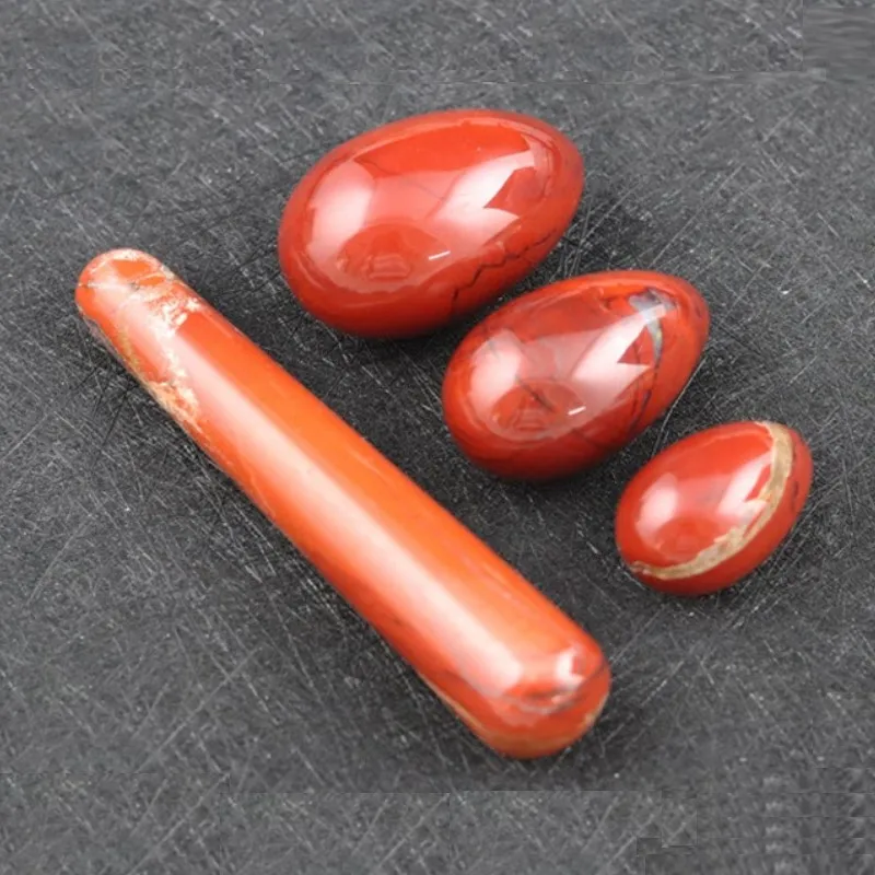 

Natural Red Jasper Yoni Egg Women Kegel Exerciser Vaginal Muscles Tightening Ball Crystal Jade Eggs Dropshipping