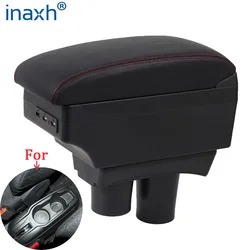 Para peugeot 301 braço para citroen c elysee caixa de apoio de braço do carro 2014 2015 2016 peças retrofit caixa de armazenamento interior 3usb led