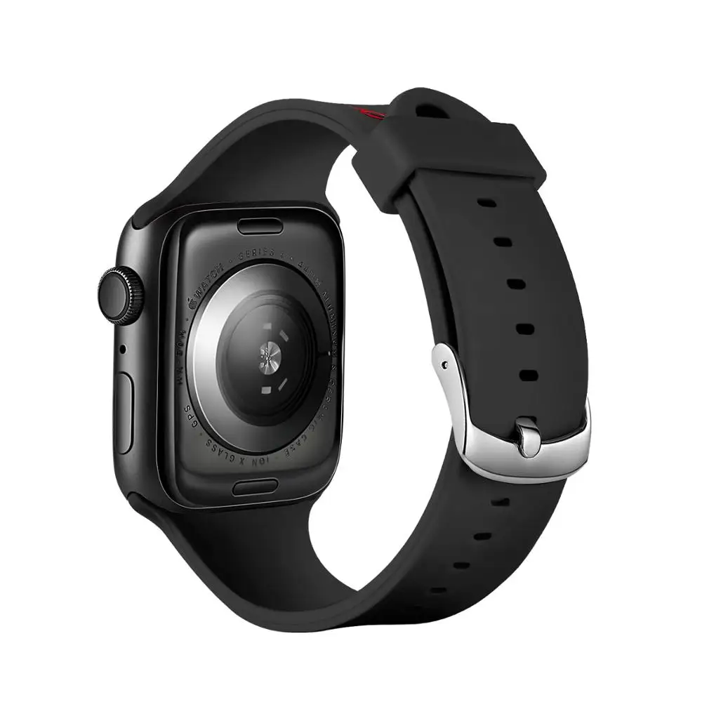 Мягкий силиконовый ремешок для Apple Watch Series 4, 3, 2, 1, 44 мм, 40 мм, 42 мм, 38 мм, детский сменный ремешок, браслет для iWatch 4, 3, 2