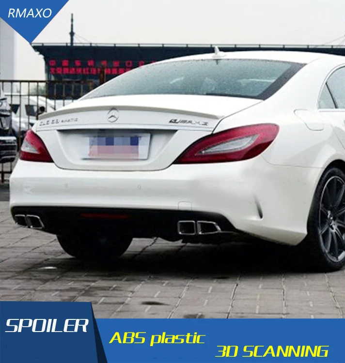 Для Benz W218 спойлер 2012- ABS Материал заднее крыло праймер цвет задний спойлер для Benz W218 CLS 300 CLS350 CLS63 спойлер