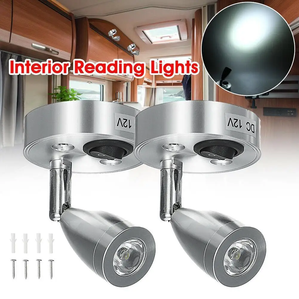 4PCS LED 12v Camping Car Ceiling Lamp RV Reading Lamp Boat Camper Trailer  RV Interior Lamp Car Interior Lights For Car Home - AliExpress
