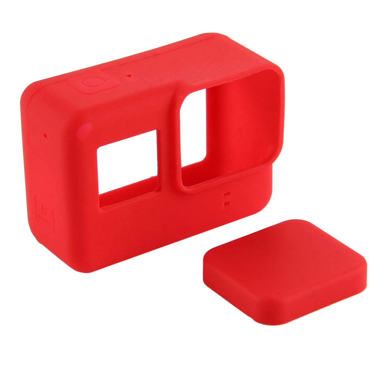 red Аксессуары для экшн-камеры GoPro защитный силиконовый чехол+ крышка объектива для камеры GoPro Hero 5 6 7 Black Hero - Цвет: red