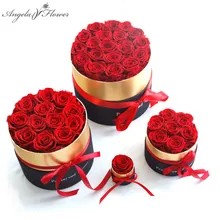 Rose éternelle conservée en boîte, vraies fleurs, ensemble avec boîte, meilleur cadeau pour la fête des mères, saint-valentin romantique, vente en gros