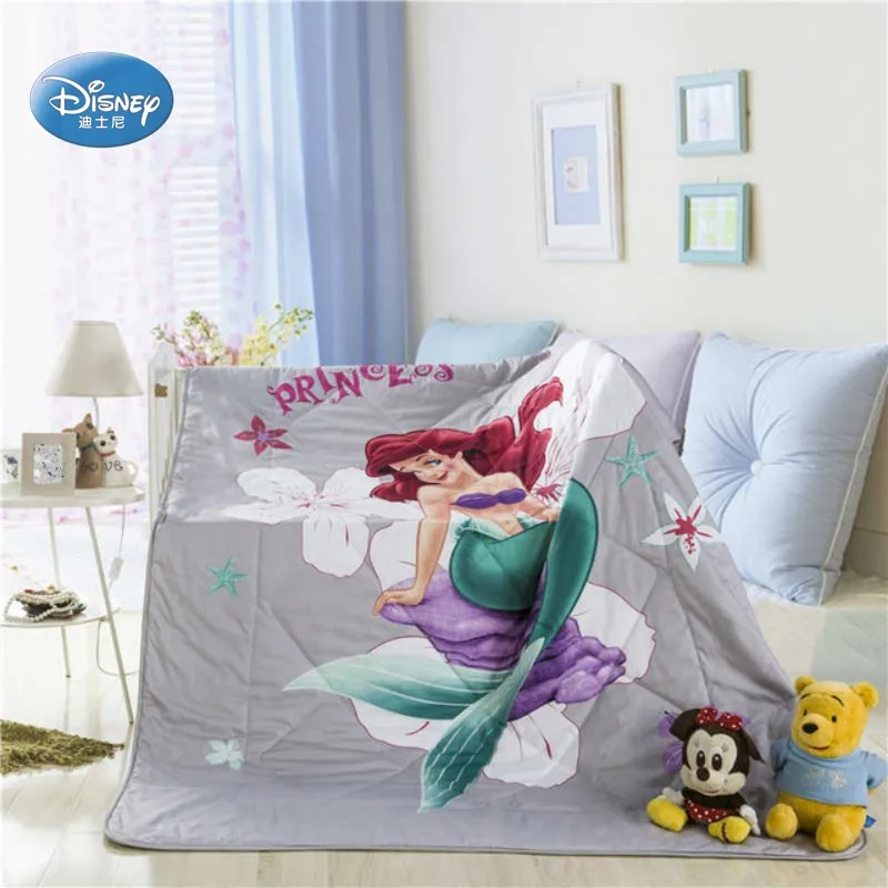 Pink Ariel Одеяло с принтом «Русалочка Ариэль» из мультфильма «Дисней», 150x200 см, толстые диванные подушки, теплый плоский Рождественский подарок - Цвет: Pink Ariel