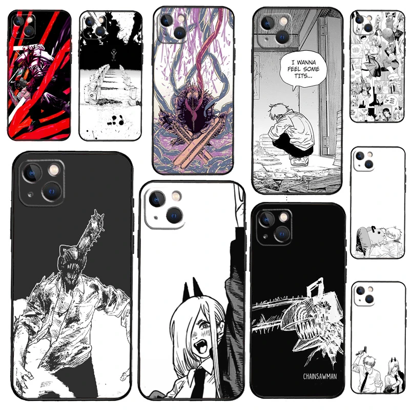 Anime Chainsaw Man Case For iPhone 11 12 13 Pro Max Mini X XR XS MAX 6S 7 8 Plus SE 2020 Phone Back Cover iphone 11 waterproof case