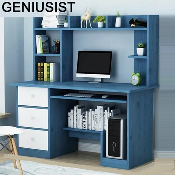 

Schreibtisch Ufficio Pliante Scrivania Escrivaninha Bed Tray Escritorio Laptop Computer Bedside Desk Mesa Table With Bookshelf