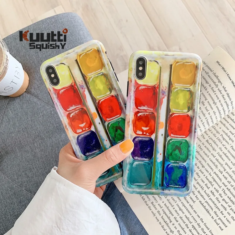

Kuutti Chic Cool Palette Phone Cases for iPhone 6 6s 7 8 Plus X XR XS Max Covers for iphone 11 Pro phone case for iphone x