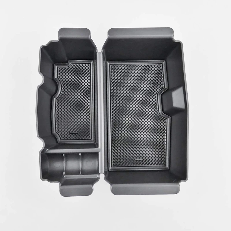Черный поднос-органайзер для Jeep Wrangler JL и, аксессуары для Jeep Gladiator JT, коробка для хранения подлокотников с резиновой подкладкой