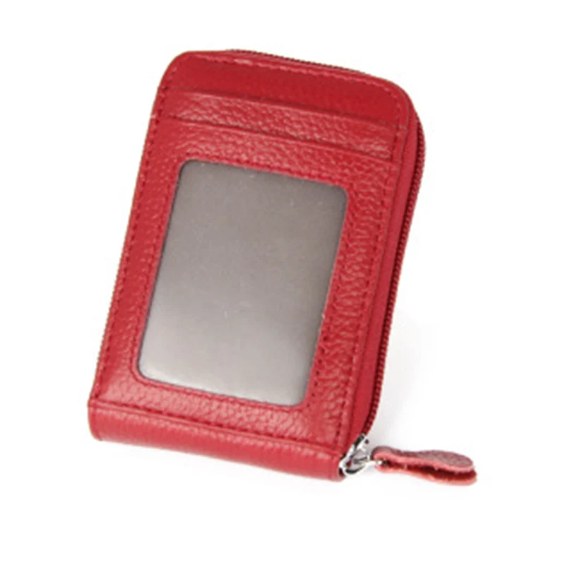 Бордовый Модный кожаный кошелек RFID, держатель для карт, для кредитных карт, сумка для ID, паспорта, карт, кошелек для женщин и мужчин, H66 - Цвет: Бордовый