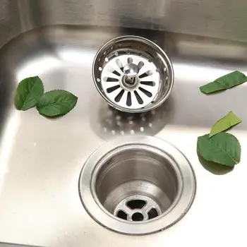 

1 Pcs Stainless Steel ABS Sink Stopper Plug Filter Cover Bathtub Basin Drainer Household Kitchen Sink Replacement Supplies