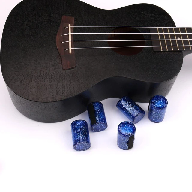 2pcs bois guitare médiator pour guitare acoustique ukulélé noir