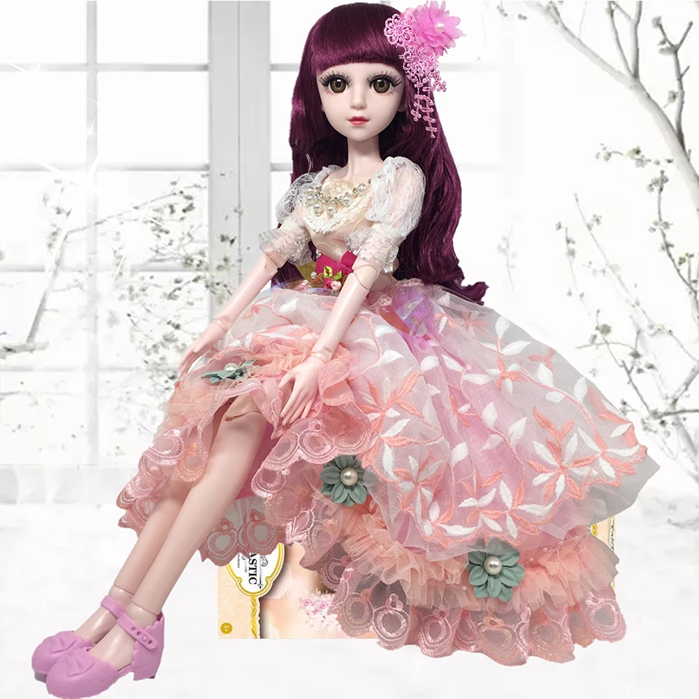 60 см кукольная одежда красивое Кукольное платье для Bjd кукла Мода 1/3 девушка кружева цветок юбка классического фасона аксессуары