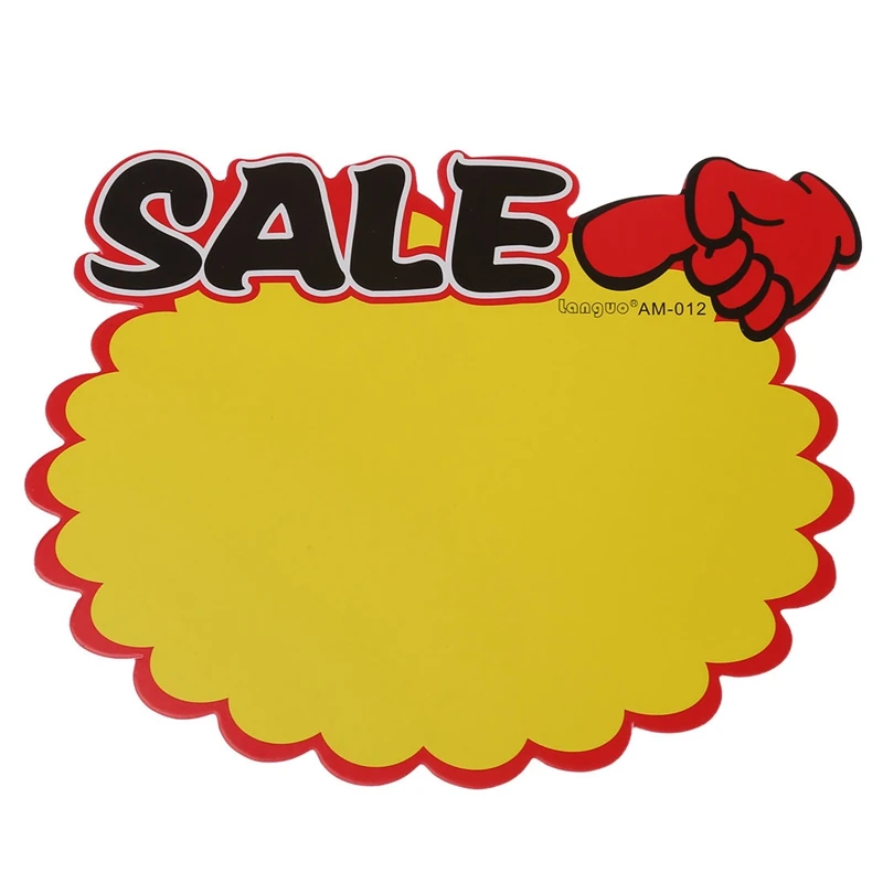 20 Pcs Supermarket Sale POP Price Tag: 10 Pcs Price Tags POP Paper with 10 Pcs POP Price Tags