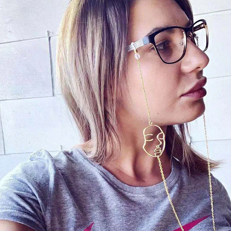 Цепь для очков маска цепь модные очки цепи силиконовые глаз ремешок