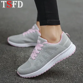 

Summer Sneakers Brand Mesh Women's Sport Shoes Ultralight Breathable Running Shoe Low Top Sports Shoe Woman Jogging Footwear V15