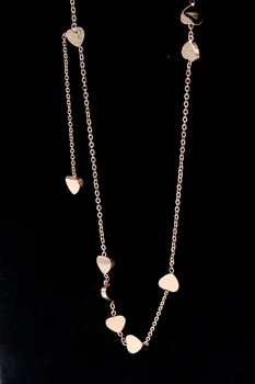 

Hot Fashion Temperament Nine Peach Heart Stitching Short Money Chain Woman Necklace For Women Jewelry Wholesale