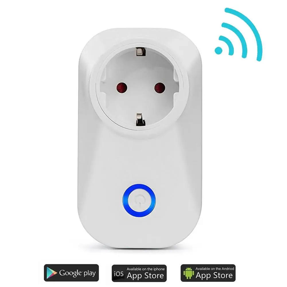 Wi-Fi Смарт-разъем wifi переключатель Samrt розетка ЕС вилка Умный домашний выключатель жизни для Google Home Amazon Alexa совместимый с голосовым управлением - Комплект: 1 Pcs