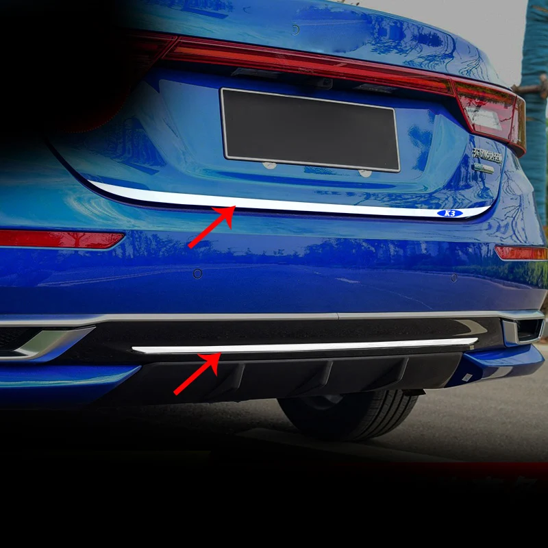 Для KIA carato/forte K3 передняя крышка украшения заднего бампера яркая полоса отделка багажника